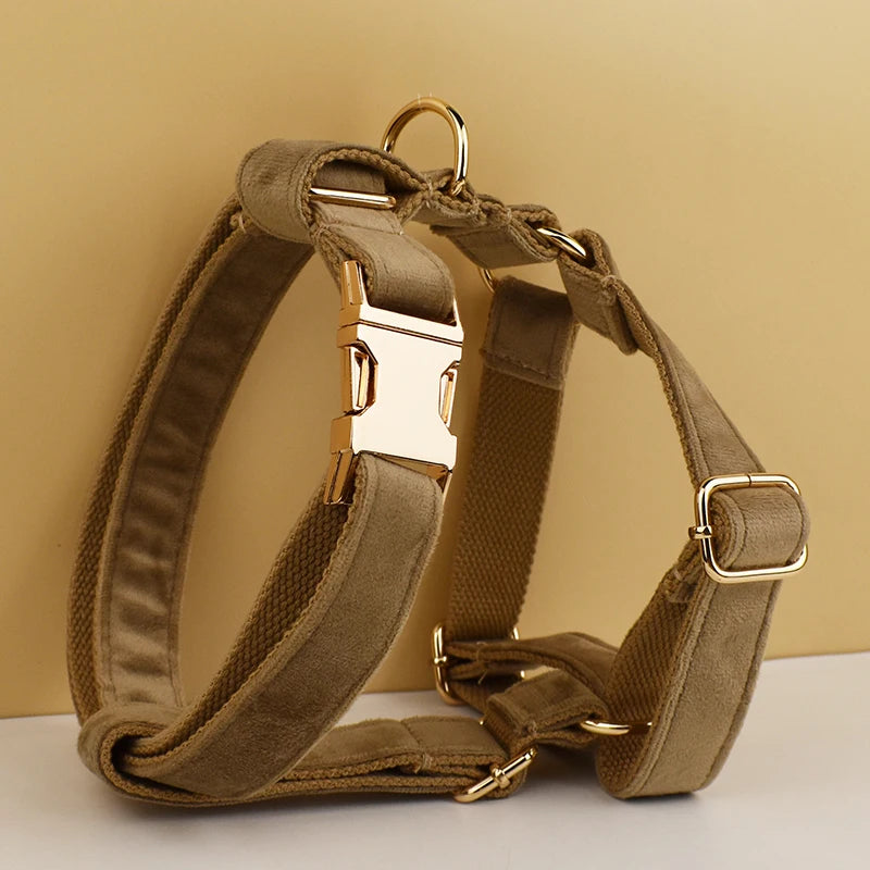 Shallow Khaki Velvet Harness