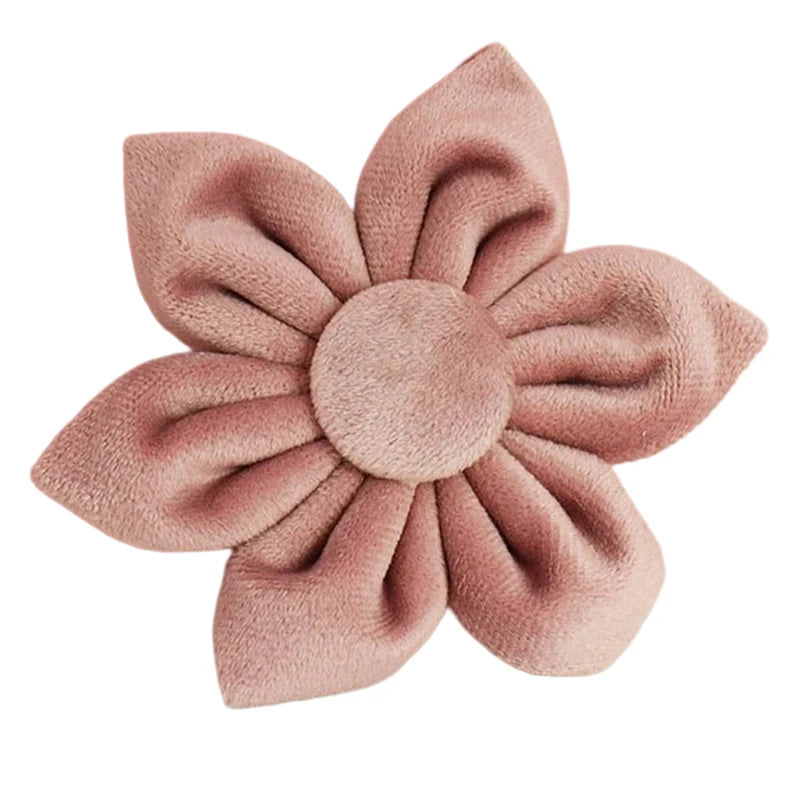 Mauve Velvet Collar & Leash