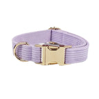 Lilac Corduroy Collar & Leash
