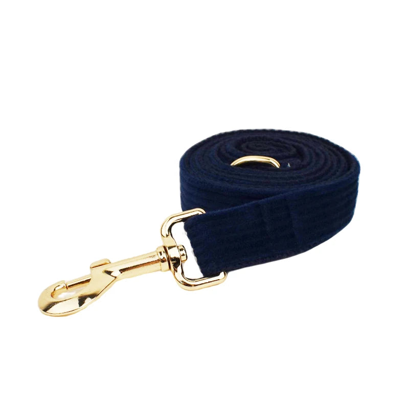 Oxford Blue Corduroy Collar & Leash