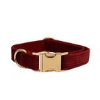 Red Corduroy Collar & Leash