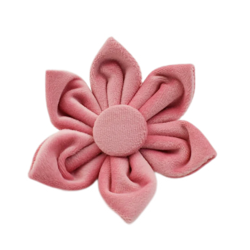 Blush Velvet Collar & Leash