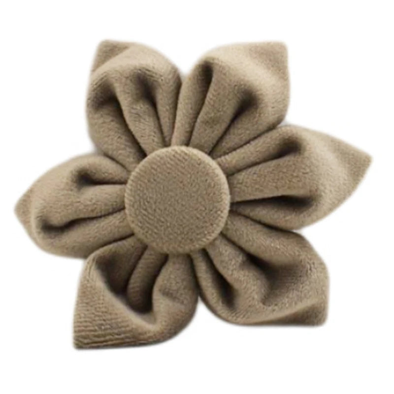 Grey Velvet Collar & Leash