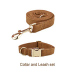 Caramel Corduroy Collar & Leash