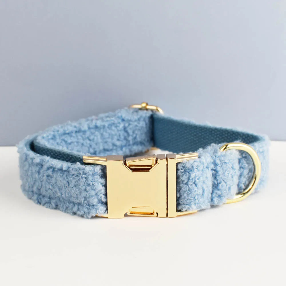 Soft Cloud PlushPooch Collar + Bow + Leash (Optional Set)