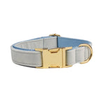 Sky Velvet Collar & Leash