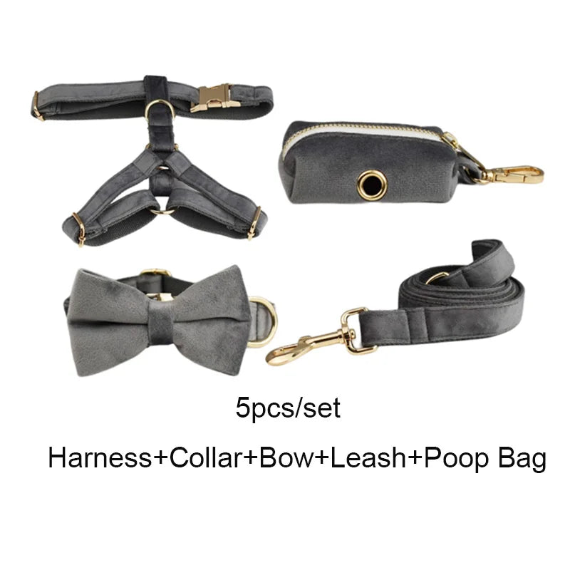 Dark Grey Velvet Walk Set