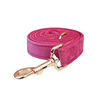 Raspberry Pink Velvet Collar & Leash