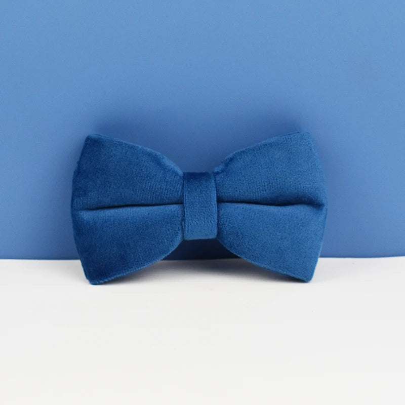 Azure Velvet Collar & Leash