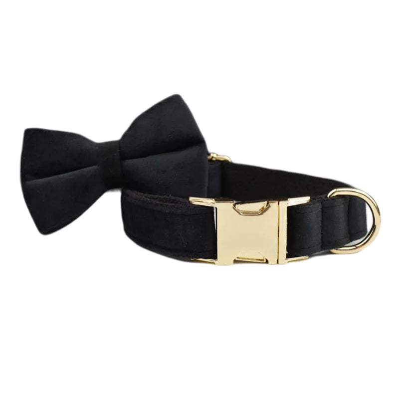 Black Velvet Collar & Leash