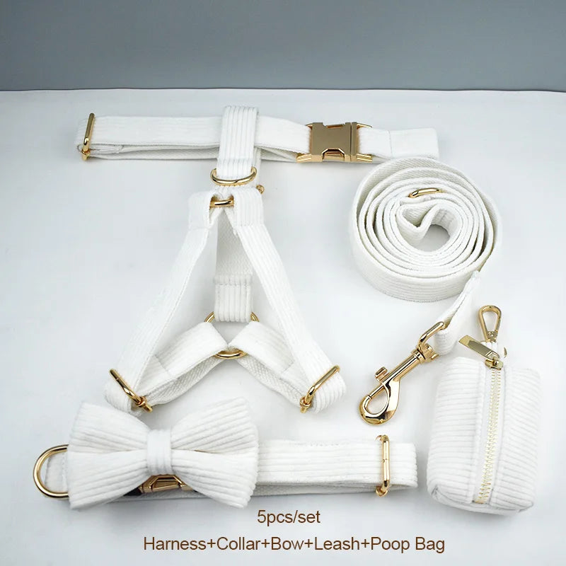 White Corduroy Walk Set