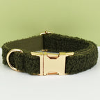 Olive Moss PlushPooch Collar & Leash