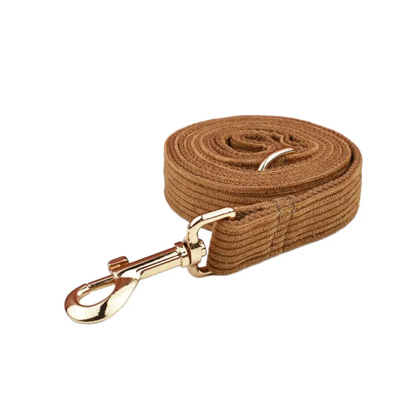 Caramel Corduroy Collar & Leash