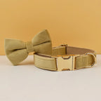 Nude Velvet Collar & Leash