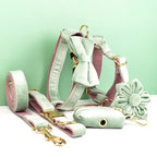 Mint Green With Red Base Velvet Walk Set