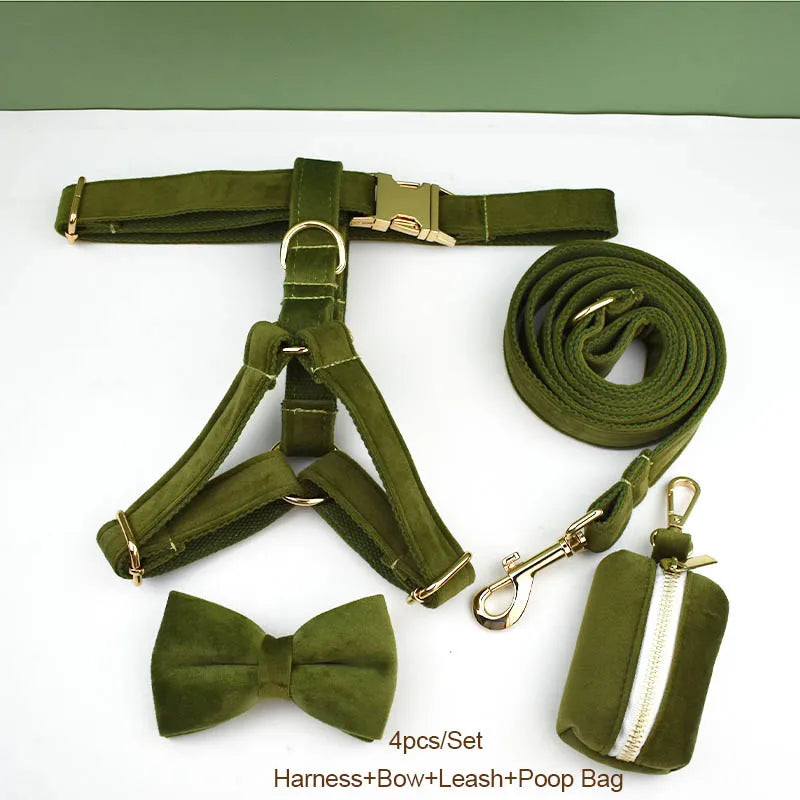 Army Green Velvet Walk Set