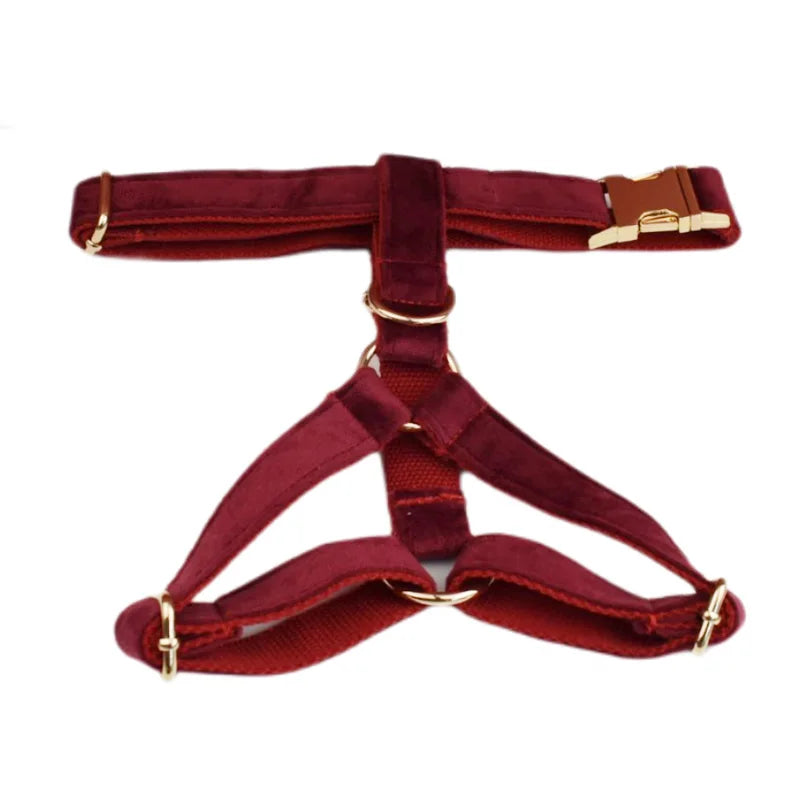 Red Wine Velvet Harness