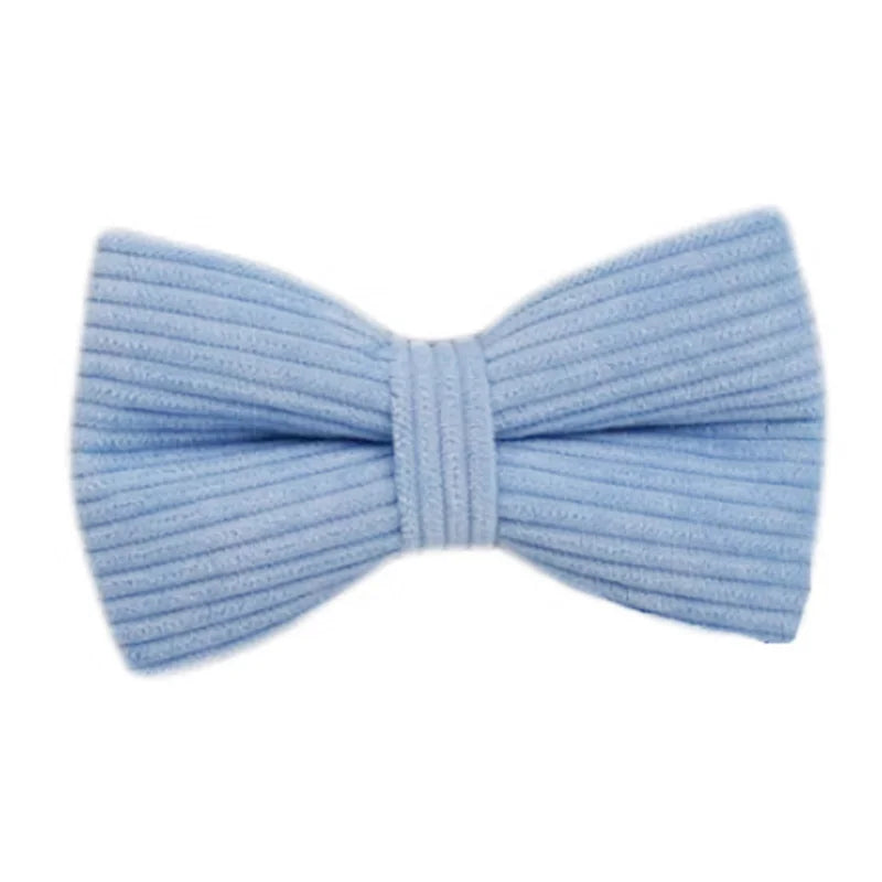 Blue Corduroy Dog Collar & Leash