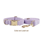 Lilac Corduroy Collar & Leash