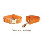 Orange Corduroy Collar & Leash