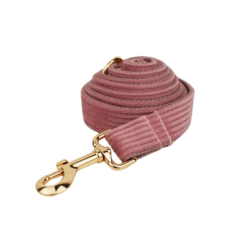 Rose Dusk Corduroy Collar & Leash
