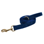 Azure Velvet Collar & Leash