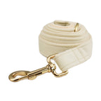 Milky White Velvet Collar & Leash