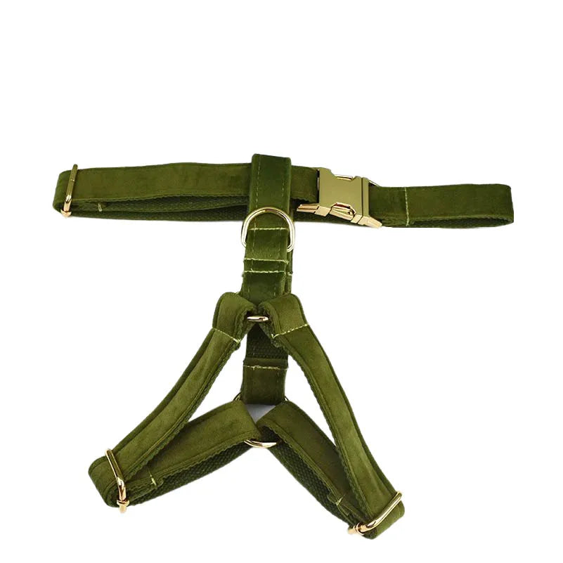 Army Green Velvet Harness