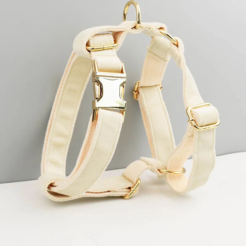 *Milky White Velvet Harness