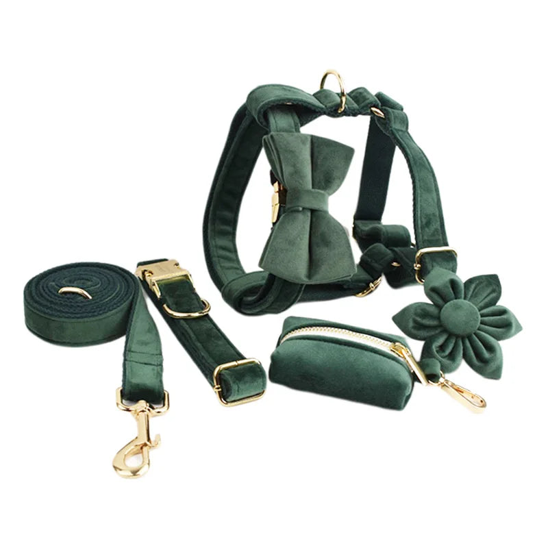 Hunter Green Velvet Walk Set