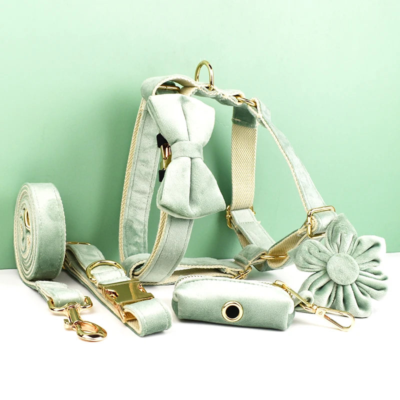 Mint Green Velvet Walk Set