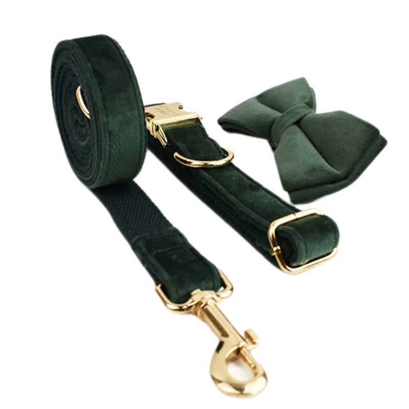 Hunter Green Velvet Walk Set