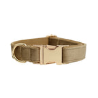 Shallow Khaki Velvet Collar & Leash