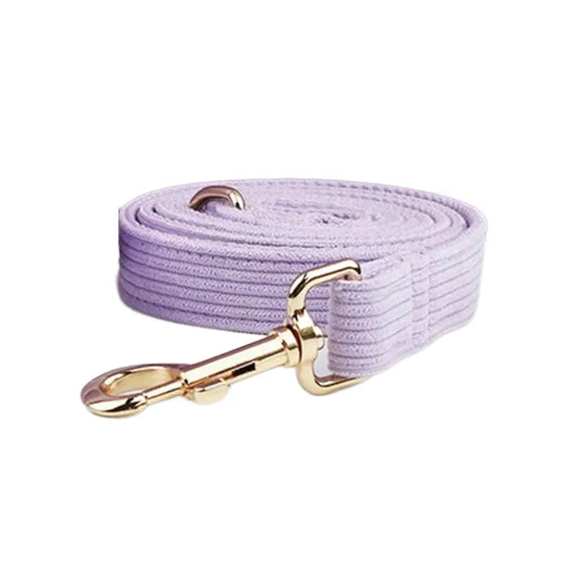 Lilac Corduroy Collar & Leash