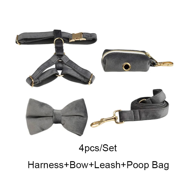 Dark Grey Velvet Walk Set