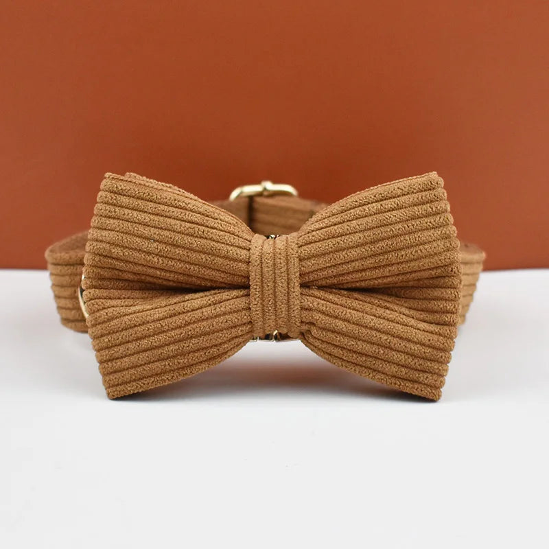 Caramel Corduroy Collar & Leash