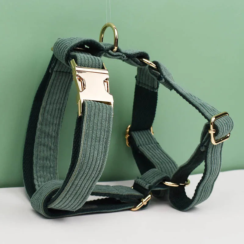 Dark Green Corduroy Harness