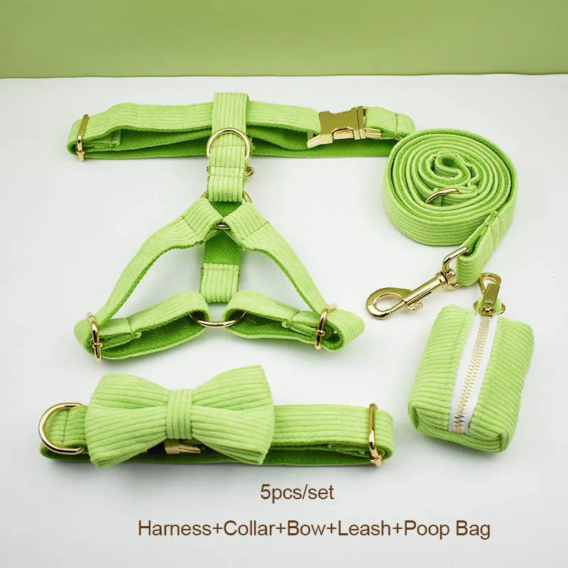 Apple Fruit Green Corduroy Walk Set