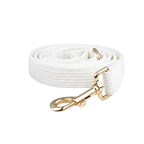 White Corduroy Collar And Leash