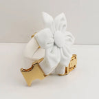 Snow White Velvet Collar & Leash