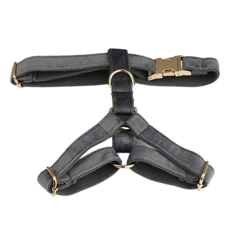 Dark Grey Velvet Harness