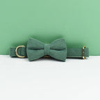 Dark Green Corduroy Collar & Leash