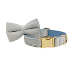 Sky Velvet Collar & Leash