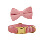 Blush Velvet Collar & Leash