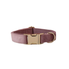 Mauve Velvet Collar & Leash
