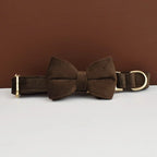 Chocolate Velvet Collar & Leash