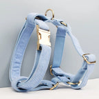 Blue Corduroy Dog Harness