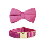 Raspberry Pink Velvet Collar & Leash