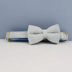 Sky Velvet Collar & Leash