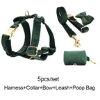 Hunter Green Velvet Walk Set